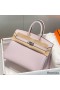Hermes Birkin 25cm Bag In Mauve Pale Clemence Leather PHW