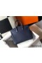 Hermes Birkin 25cm Bag In Navy Blue Clemence Leather GHW