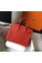 Hermes Birkin 25cm Bag In Red Clemence Leather GHW
