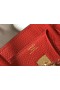 Hermes Birkin 25cm Bag In Red Clemence Leather GHW