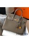 Hermes Birkin 25cm Bag In Taupe Clemence Leather GHW