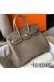 Hermes Birkin 25cm Bag In Taupe Embossed Crocodile Leather