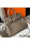 Hermes Birkin 25cm Bag In Taupe Embossed Crocodile Leather