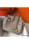 Hermes Birkin 25cm Bag In Tourterelle Clemence Leather GHW