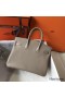 Hermes Birkin 25cm Bag In Tourterelle Clemence Leather GHW