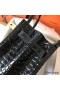 Hermes Birkin 30 Bag In Black Crocodile Porosus Shiny Skin