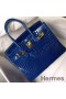 Hermes Birkin 30 Bag In Blue Electric Crocodile Niloticus Skin
