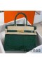 Hermes Birkin 30 Bag In Green Crocodile Porosus Shiny Skin