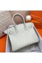 Hermes Birkin 30 Handmade Bag In Beton Ostrich Skin