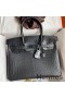 Hermes Birkin 30 Handmade Bag In Black Crocodile Niloticus Matte Skin