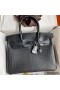 Hermes Birkin 30 Handmade Bag In Black Crocodile Niloticus Matte Skin