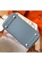 Hermes Birkin 30 Handmade Bag In Blue Lin Clemence Leather