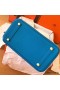 Hermes Birkin 30 Handmade Bag In Blue Zanzibar Clemence Leather