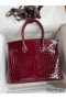 Hermes Birkin 30 Handmade Bag In Bordeaux Crocodile Niloticus Shiny Skin