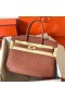 Hermes Birkin 30 Handmade Bag In Brown Ostrich Skin