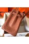 Hermes Birkin 30 Handmade Bag In Brown Ostrich Skin