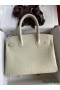 Hermes Birkin 30 Handmade Bag In Craie Crocodile Niloticus Matte Skin