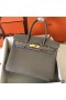 Hermes Birkin 30 Handmade Bag In Etain Clemence Leather
