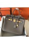 Hermes Birkin 30 Handmade Bag In Etain Clemence Leather