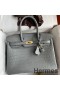 Hermes Birkin 30 Handmade Bag In Etain Crocodile Niloticus Matte Skin