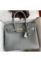 Hermes Birkin 30 Handmade Bag In Etain Crocodile Niloticus Matte Skin