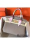 Hermes Birkin 30 Handmade Bag In Grey Clemence Leather
