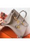 Hermes Birkin 30 Handmade Bag In Grey Clemence Leather
