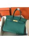 Hermes Birkin 30 Handmade Bag In Malachite Epsom Leather