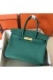 Hermes Birkin 30 Handmade Bag In Malachite Epsom Leather