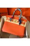 Hermes Birkin 30 Handmade Bag In Orange Epsom Leather