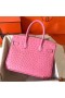Hermes Birkin 30 Handmade Bag In Pink Ostrich Skin