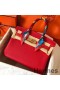 Hermes Birkin 30 Handmade Bag In Red Clemence Leather