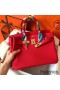 Hermes Birkin 30 Handmade Bag In Red Clemence Leather