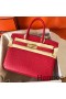 Hermes Birkin 30 Handmade Bag In Red Ostrich Skin