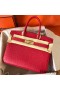 Hermes Birkin 30 Handmade Bag In Red Ostrich Skin