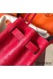 Hermes Birkin 30 Handmade Bag In Red Ostrich Skin