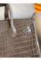 Hermes Birkin 30 Handmade Bag In Taupe Crocodile Niloticus Shiny Skin