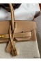 Hermes Birkin 30 Handmade Bag In Toile & Chai Epsom Leather