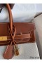 Hermes Birkin 30 Handmade Bag In Toile & Gold Swift Leather