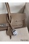 Hermes Birkin 30 Handmade Bag In Toile & Tourterelle Swift Leather