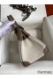 Hermes Birkin 30 Handmade Bag In Toile & Tourterelle Swift Leather