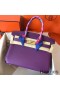 Hermes Birkin 30 Handmade Bag In Ultraviolet Clemence Leather