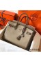 Hermes Birkin 30 Handmade Bicolor Bag In Grey Epsom Leather