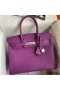 Hermes Birkin 30 Retourne Handmade Bag In Anemone Epsom Calfskin