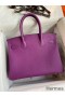 Hermes Birkin 30 Retourne Handmade Bag In Anemone Epsom Calfskin