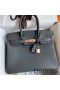 Hermes Birkin 30 Retourne Handmade Bag In Ardoise Clemence Leather