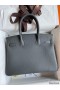 Hermes Birkin 30 Retourne Handmade Bag In Ardoise Clemence Leather
