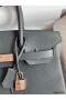 Hermes Birkin 30 Retourne Handmade Bag In Ardoise Clemence Leather