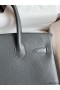 Hermes Birkin 30 Retourne Handmade Bag In Ardoise Clemence Leather