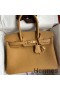 Hermes Birkin 30 Retourne Handmade Bag In Biscuit Clemence Leather